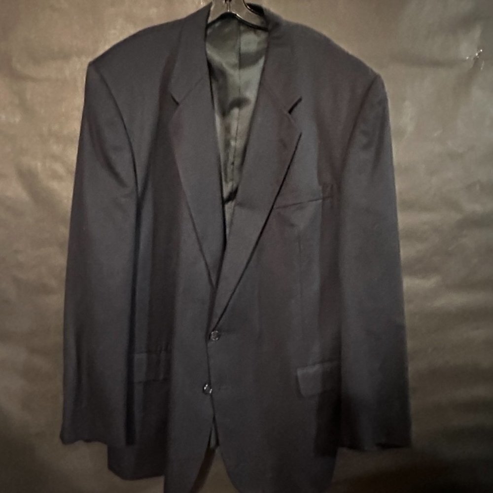 Pierre Balmain Blazer Sports Coat 52L Black Jacket Wool Couture Luxury